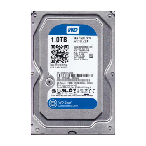 WD10EZEX-00KUWA0 - Western Digital Blue 1TB 7200RPM SATA 6Gb/s 64MB Cache 3.5-inch Hard Drive