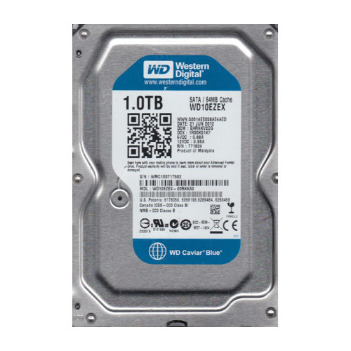 WD10EZEX-00RKKA0 - Western Digital Blue 1TB 7200RPM SATA 6Gb/s 64MB Cache 3.5-inch Hard Drive