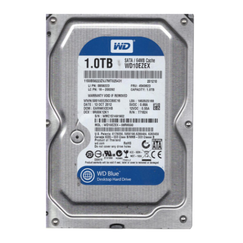WD10EZEX-08RKKA0 - Western Digital Blue 1TB 7200RPM SATA 6Gb/s 64MB Cache 3.5-inch Hard Drive