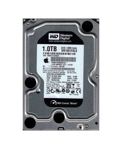 WD1001FALS-40K1B0 - Western Digital Caviar Black 1TB 7200RPM SATA 3Gb/s 32MB Cache 3.5-inch Hard Drive
