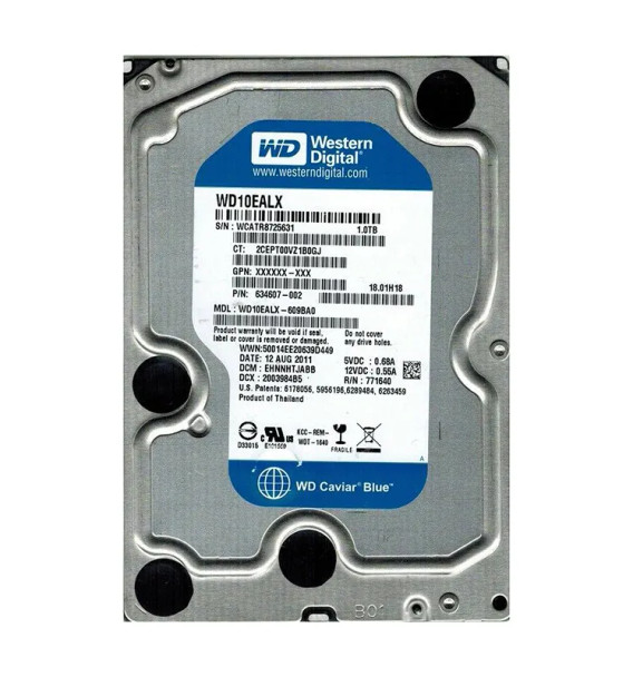 WD10EALX-609BA0 - Western Digital Caviar Blue 1TB 7200RPM SATA 6Gb/s 32MB Cache 3.5-inch Hard Drive