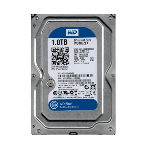 WD10EZEX-21M2NA0 - Western Digital Caviar Blue 1TB 7200RPM SATA 6Gb/s 64MB Cache 3.5-inch Hard Drive