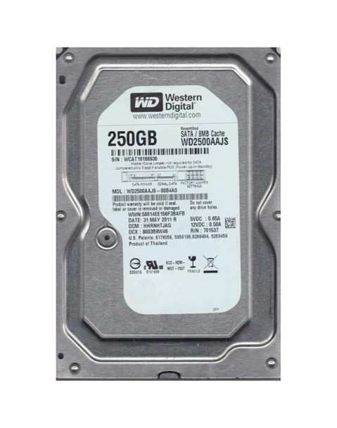 WD2500AAJS-00B4A0 - Western Digital Caviar Blue 250GB 7200RPM SATA 3Gb/s 8MB Cache 3.5-inch Hard Drive