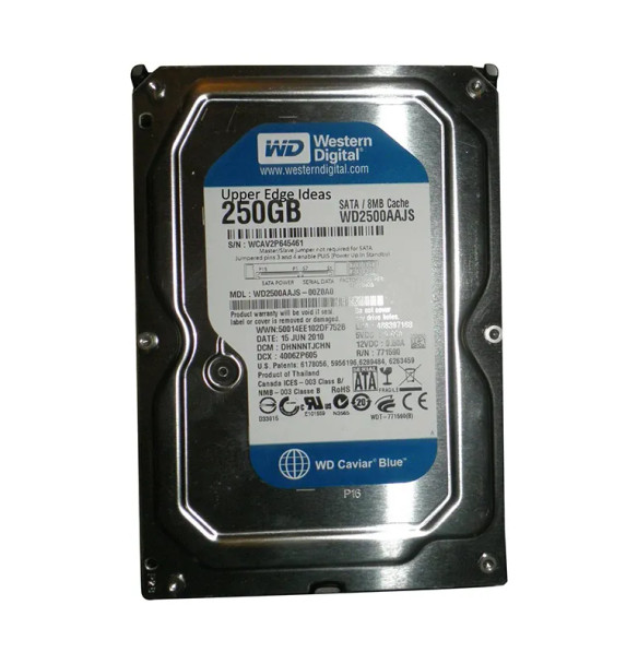 WD2500AAJS-00Z0A0 - Western Digital Caviar Blue 250GB 7200RPM SATA 3Gb/s 8MB Cache 3.5-inch Hard Drive