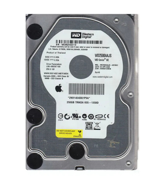 WD2500AAJS-40VWA1 - Western Digital Caviar Blue 250GB 7200RPM SATA 3Gb/s 8MB Cache 3.5-inch Hard Drive