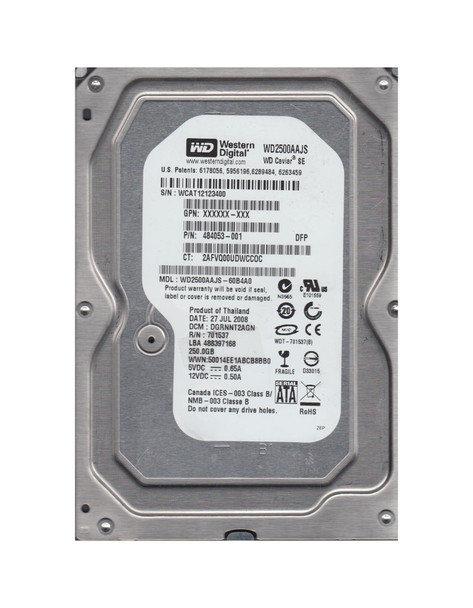 WD2500AAJS-60B4A0 - Western Digital Caviar Blue 250GB 7200RPM SATA 3Gb/s 8MB Cache 3.5-inch Hard Drive