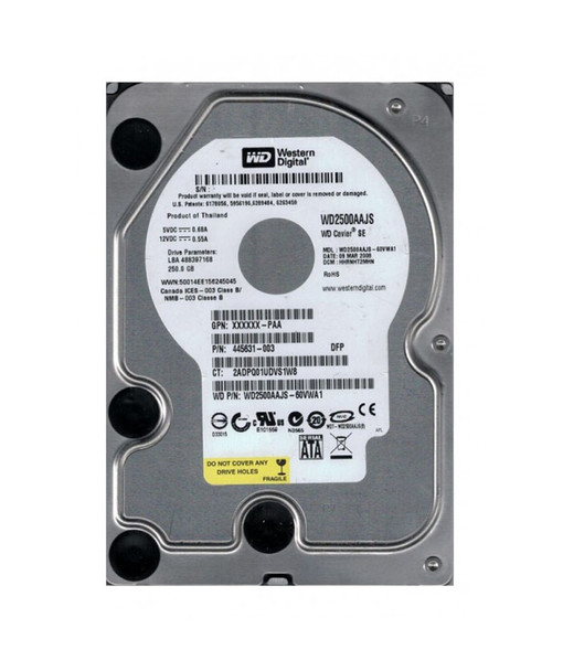 WD2500AAJS-60VWA1 - Western Digital Caviar Blue 250GB 7200RPM SATA 3Gb/s 8MB Cache 3.5-inch Hard Drive