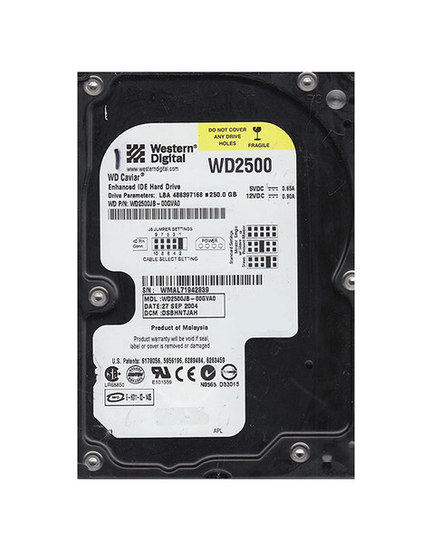 WD2500JB-00GVA0 - Western Digital Caviar Blue 250GB EIDE 7200RPM 8MB Cache (512) 3.5-inch Hard Drive