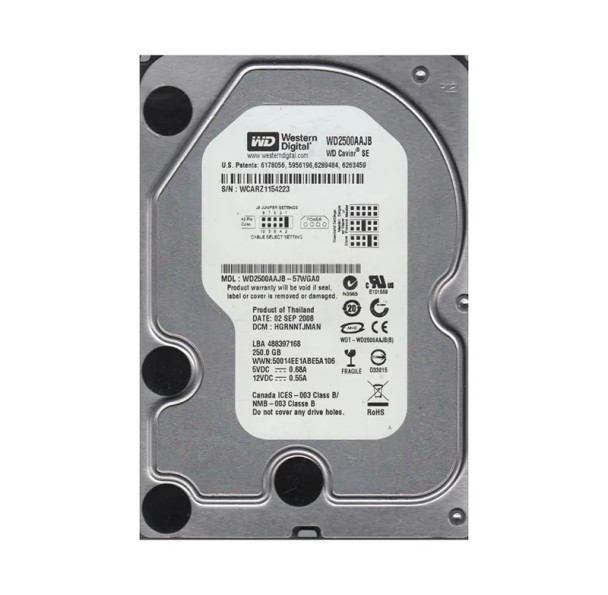 WD2500AAJB-57WGA0 - Western Digital Caviar Blue 250GB PATA 7200RPM 8MB Cache 3.5-inch Hard Drive