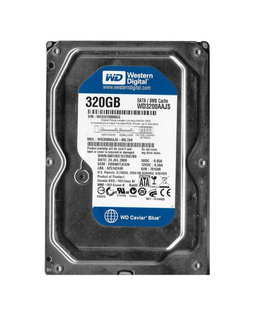 WD3200AAJS-00L7A0 - Western Digital Caviar Blue 320GB 7200RPM SATA 3Gb/s 8MB Cache 3.5-inch Hard Drive