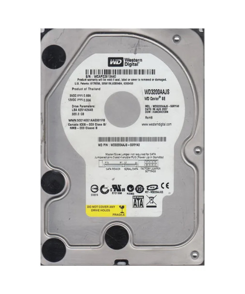 WD3200AAJS-55RYA0 - Western Digital Caviar Blue 320GB 7200RPM SATA 3Gb/s 8MB Cache 3.5-inch Hard Drive