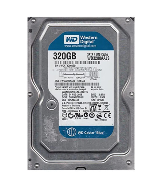 WD3200AAJS-61B4A0 - Western Digital Caviar Blue 320GB 7200RPM SATA 3Gb/s 8MB Cache 3.5-inch Hard Drive