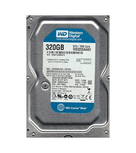 WD3200AAKX-001CA0 - Western Digital Caviar Blue 320GB 7200RPM SATA 6Gb/s 16MB Cache 3.5-inch Hard Drive