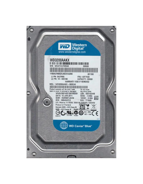 WD3200AAKX-083CA0 - Western Digital Caviar Blue 320GB 7200RPM SATA 6Gb/s 16MB Cache 3.5-inch Hard Drive