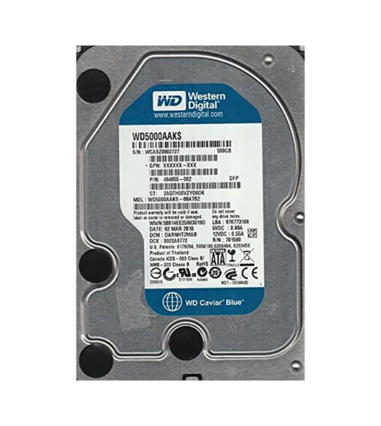 WD5000AAKS-60A7B2 - Western Digital Caviar Blue 500GB 7200RPM SATA 3Gb/s 16MB Cache 3.5-inch Hard Drive