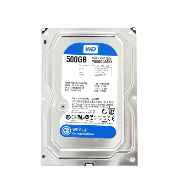 WD5000AAKX-75U6A00 - Western Digital Caviar Blue 500GB 7200RPM SATA 6Gb/s 16MB Cache 3.5-inch Hard Drive