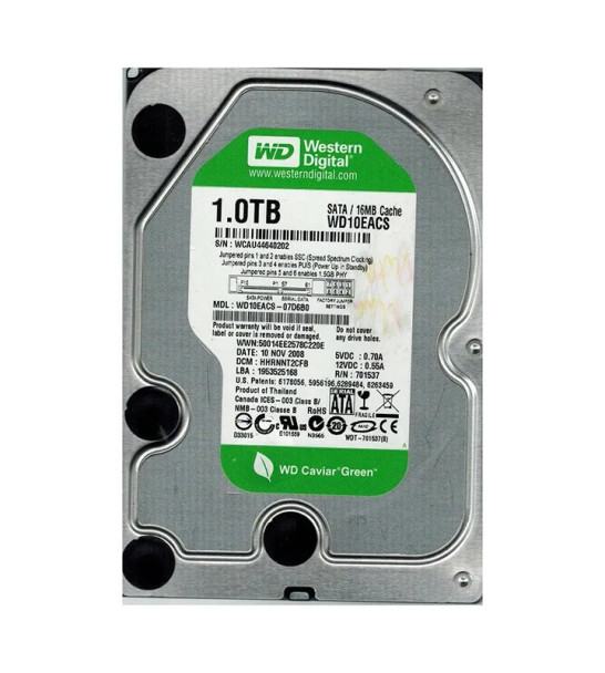 WD10EACS-07D6B0 - Western Digital Caviar GP 1TB 7200RPM SATA 3Gb/s 16MB Cache 3.5-inch Hard Drive