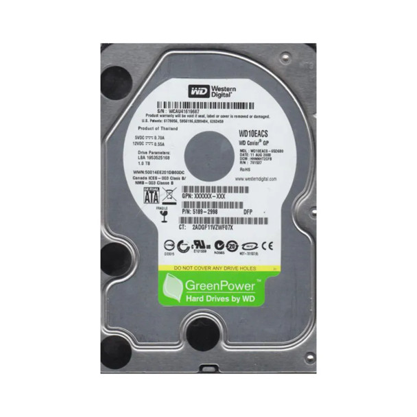 WD10EACS-65D6B0 - Western Digital Caviar GP 1TB 7200RPM SATA 3Gb/s 16MB Cache 3.5-inch Hard Drive