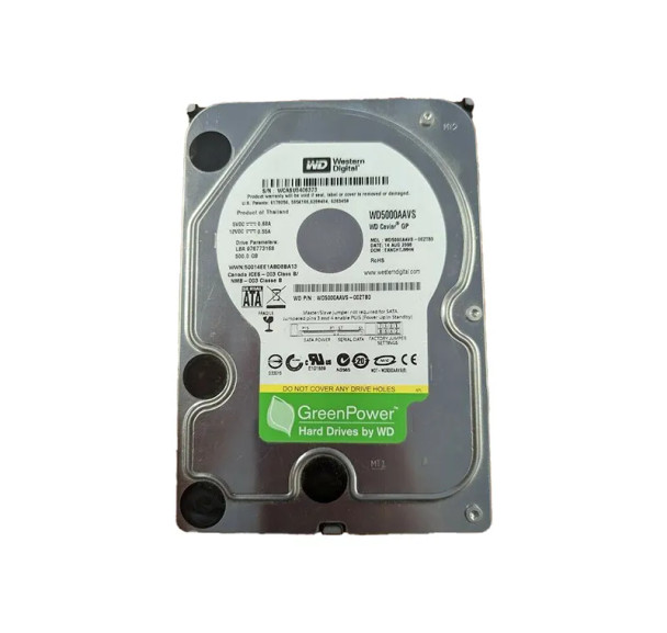 WD5000AAVS - Western Digital Caviar Green 500GB 7200RPM SATA 3Gb/s 8MB Cache 3.5-inch Hard Drive