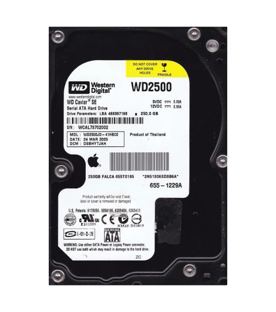 WD2500JD-41HBC0 - Western Digital Caviar SE 250GB 7200RPM SATA 1.5Gb/s 8MB Cache (512) 3.5-inch Hard Drive