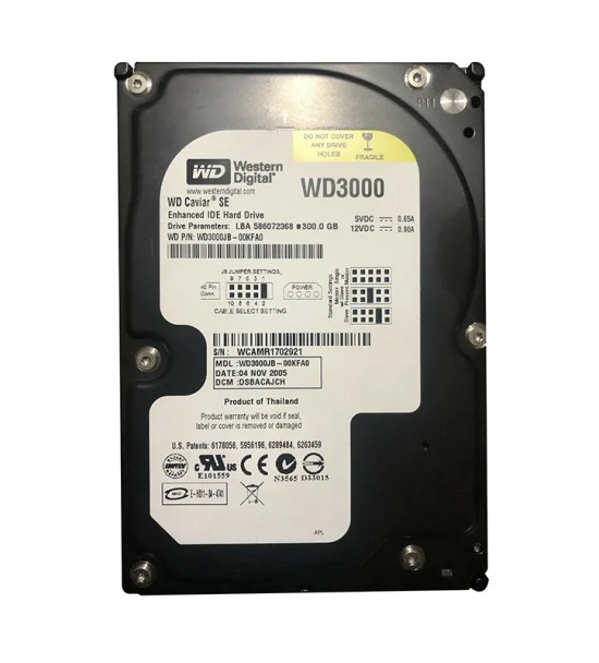 WD3000JB-00KFA0 - Western Digital Caviar SE 300GB EIDE 7200RPM 8MB Cache 3.5-inch Hard Drive