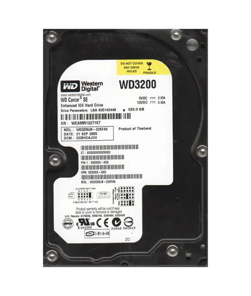 WD3200JB-22KFA0 - Western Digital Caviar SE 320GB 7200RPM EIDE 8MB Cache (CE) 3.5-inch Hard Drive