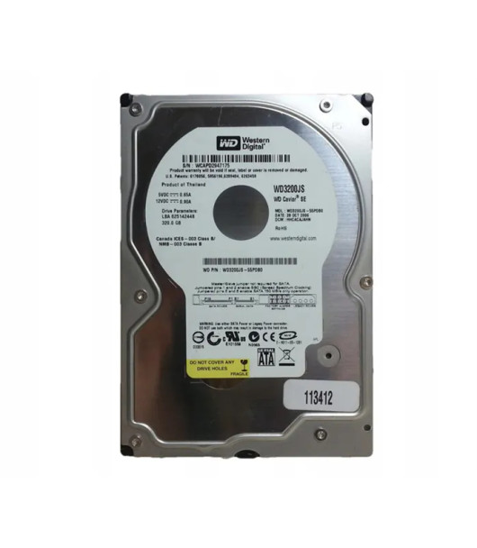 WD3200JS-55PDB0 - Western Digital Caviar SE 320GB 7200RPM SATA 3Gb/s 8MB Cache (512) 3.5-inch Hard Drive
