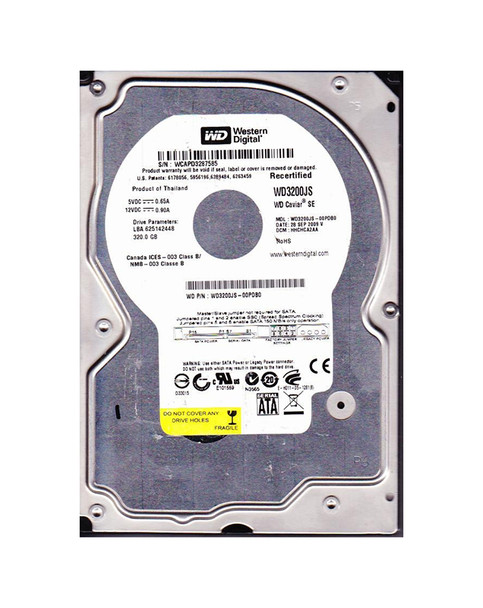 WD3200JS-00PDB0 - Western Digital Caviar SE 320GB 7200RPM SATA 3Gb/s 8MB Cache 3.5-inch Hard Drive