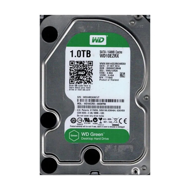 WD10EZRX-00D8PB0 - Western Digital Green 1TB 5400RPM SATA 6Gb/s 64MB Cache 3.5-inch Hard Drive