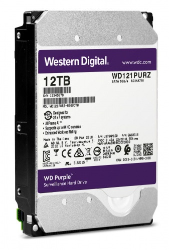 WD121PURZ - Western Digital Purple 12TB 7200RPM SATA 6Gb/s 256MB Cache 3.5-inch Hard Drive