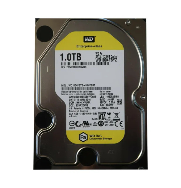 WD1004FBYZ-01YCBB0 - Western Digital RE 1TB 7200RPM SATA 6Gb/s 128MB Cache 3.5-inch Hard Drive