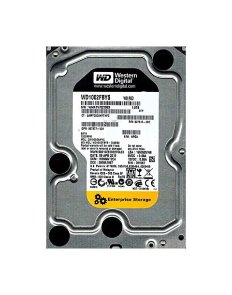WD1002FBYS-70A6B0 - Western Digital RE3 1TB 7200RPM SATA 3Gb/s 32MB Cache 3.5-inch Hard Drive