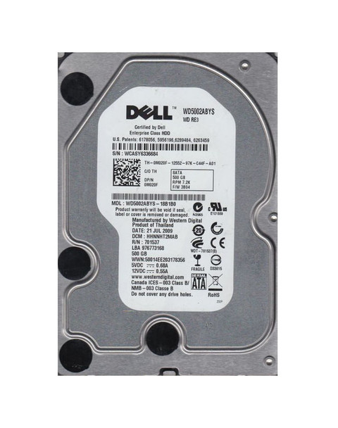 WD5002ABYS-18B1B0 - Western Digital RE3 500GB 7200RPM SATA 3Gb/s 16MB Cache 3.5-inch Hard Drive