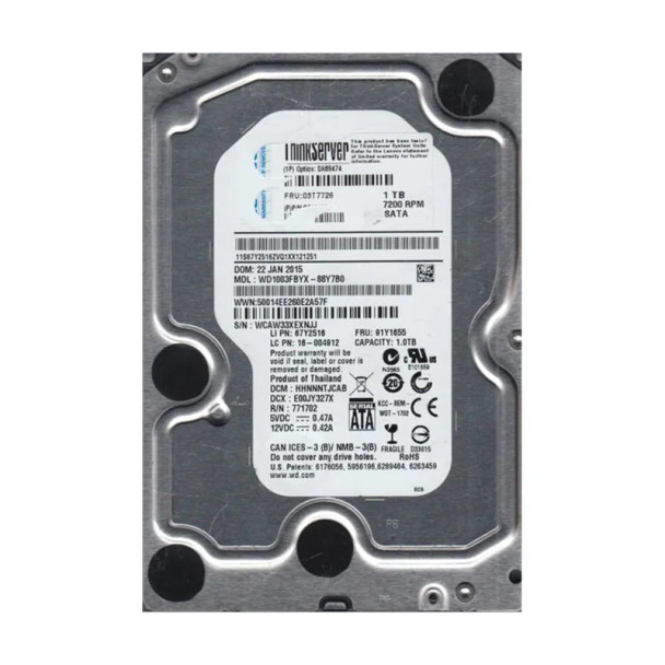 WD1003FBYX-88Y7B0 - Western Digital RE4 1TB 7200RPM SATA 3Gb/s 64MB Cache 3.5-inch Hard Drive