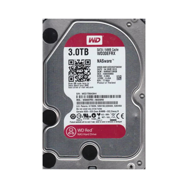 WD30EFRX-68AX9N0 - Western Digital Red 3TB 5400RPM SATA 6Gb/s 64MB Cache 3.5-inch Hard Drive