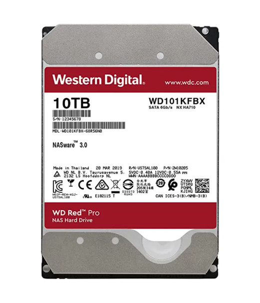 WD101KFBX - Western Digital Red Pro 10TB 7200RPM SATA 6Gb/s 256MB Cache 3.5-inch Hard Drive