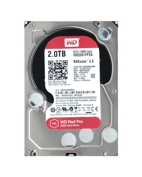 WD2001FFSX - Western Digital Red Pro 2TB 7200RPM SATA 6Gb/s 64MB Cache 3.5-inch Hard Drive