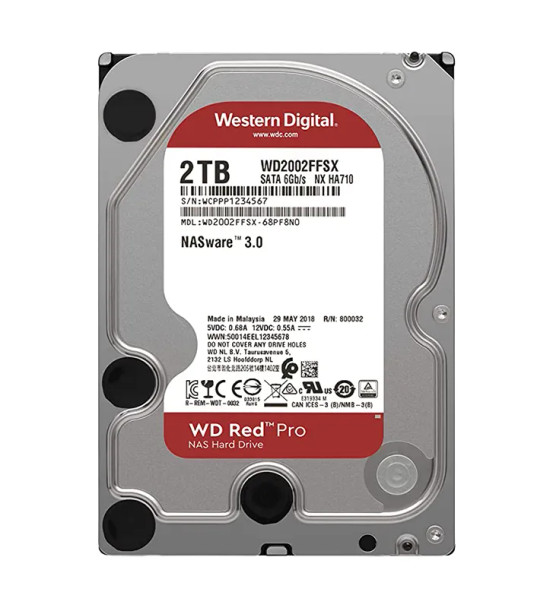 WD2002FFSX-68PF8N0 - Western Digital Red Pro 2TB 7200RPM SATA 6Gb/s 64MB Cache 3.5-inch Hard Drive