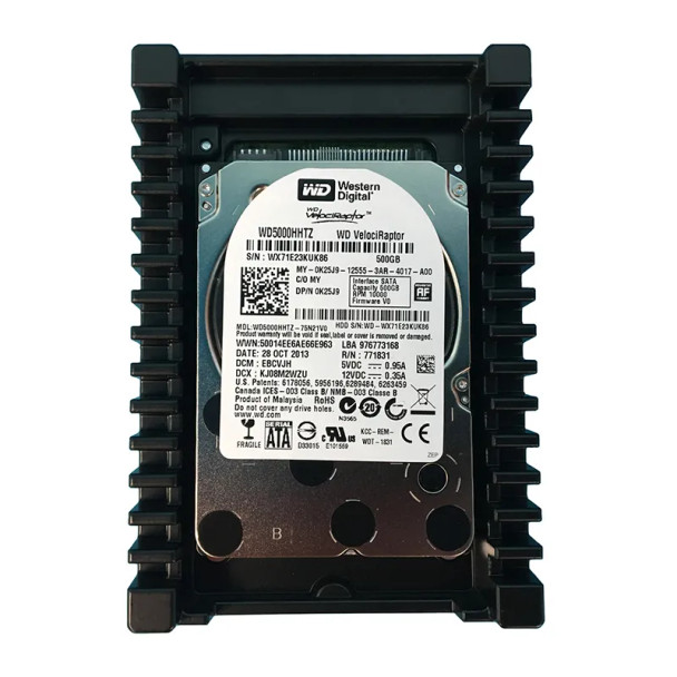 WD5000HHTZ-75N21V0 - Western Digital VelociRaptor 500GB 10000RPM SATA 6Gb/s 64MB Cache 3.5-inch Hard Drive