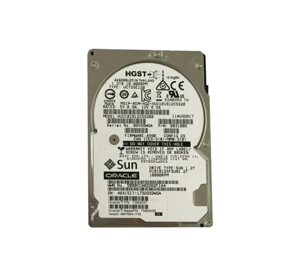 7093037 - Sun 1.2TB 10000RPM SAS 12Gb/s 128MB Cache 2.5-inch Hard Drive with Tray