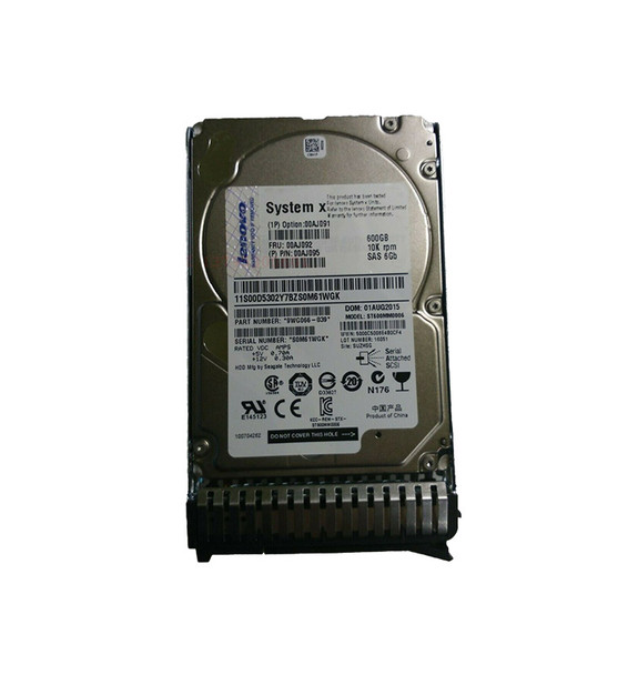 00AJ092 - Lenovo 600GB 10000RPM SAS 6Gb/s 2.5-inch Hard Drive