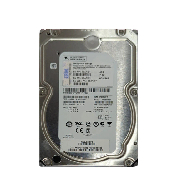00AR322 - IBM 4TB 7200RPM SAS 6Gb/s Nearline 3.5-inch Hard Drive with Tray for Storwize V7000 G2