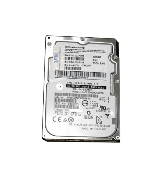 00AR324 - IBM 300GB 15000RPM SAS 12Gb/s 2.5-inch Hard Drive
