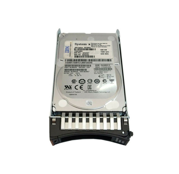 00NA587 - IBM 500GB 7200RPM SAS 6Gb/s Hot-Swappable 2.5-inch Hard Drive with Tray