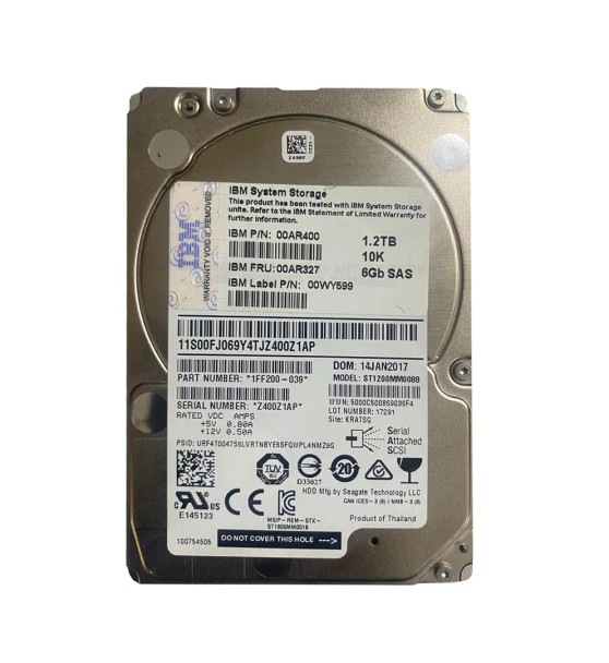 00WY599 - IBM 1.2TB 10000RPM SAS 6Gb/s 64MB Cache 2.5-inch Hard Drive for Storwize V7000 Gen2