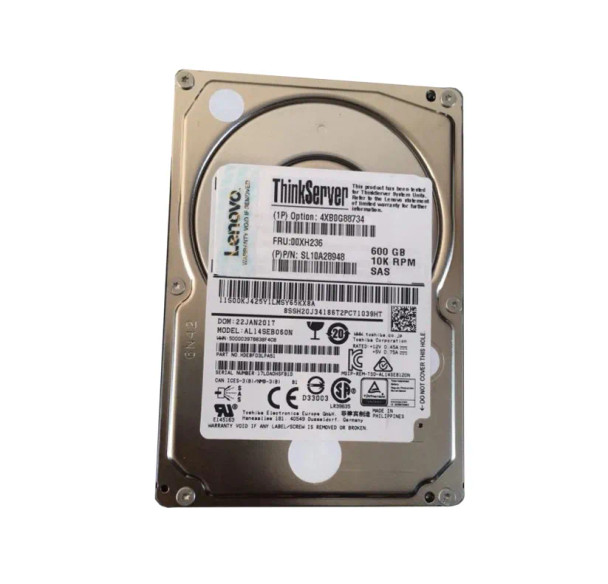 00XH236 - Lenovo 600GB 10000RPM SAS 12Gb/s Hot-Swappable 2.5-inch Hard Drive