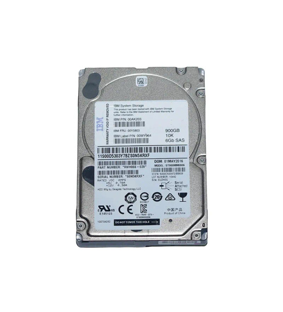 00Y5803 - IBM 900GB 10000RPM SAS 6Gb/s Hot-Swappable 2.5-inch Hard Drive for Storewize V5000