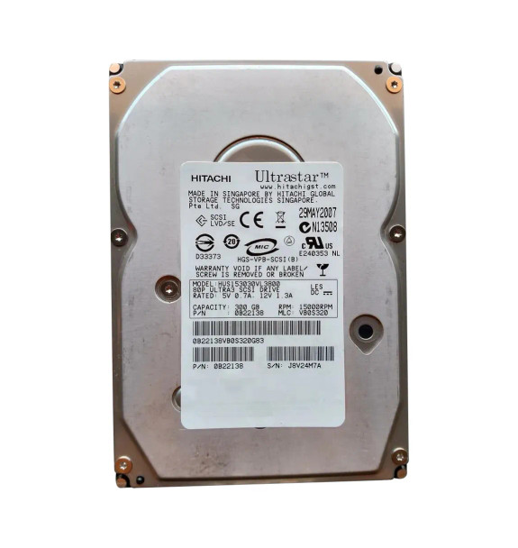0B22138 - Hitachi Ultrastar 15K300 300GB Ultra-320 SCSI 80-Pin 15000RPM 16MB Cache 3.5-inch Hard Drive