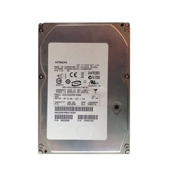 0B22890 - Hitachi Ultrastar 15K450 450GB 15000RPM 16MB Cache SAS 3Gb/s 3.5-inch Hard Drive