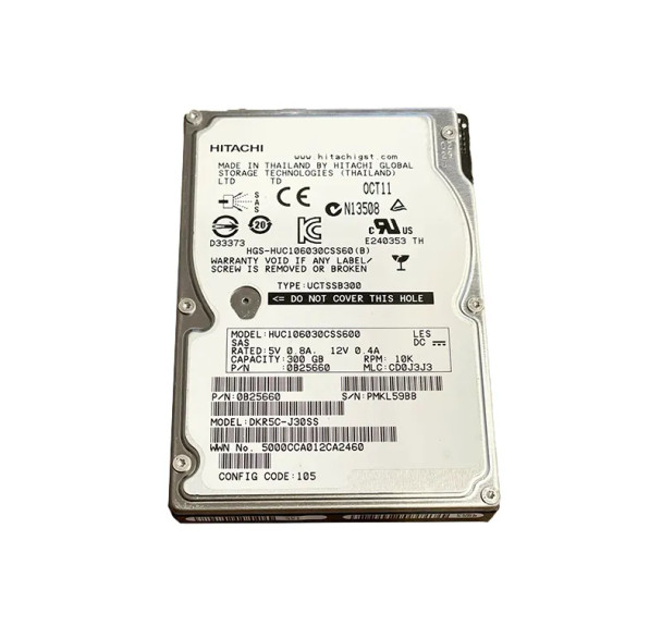 0B25660 - Hitachi Ultrastar C10K600 Series 300GB 10000RPM SAS 6Gb/s 64MB Cache 2.5-inch Hard Drive